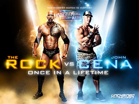Wrestlemania 28the Rock Vs John Cena Wwe Wallpaper 30107796 Fanpop