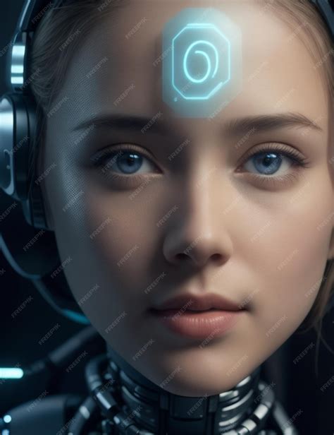 Premium Ai Image Future Cyborg Girl