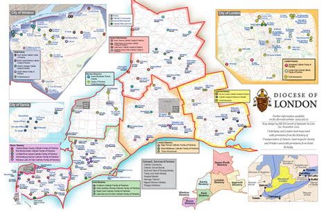 Map Of The Diocese Diocese Of London London Ontario
