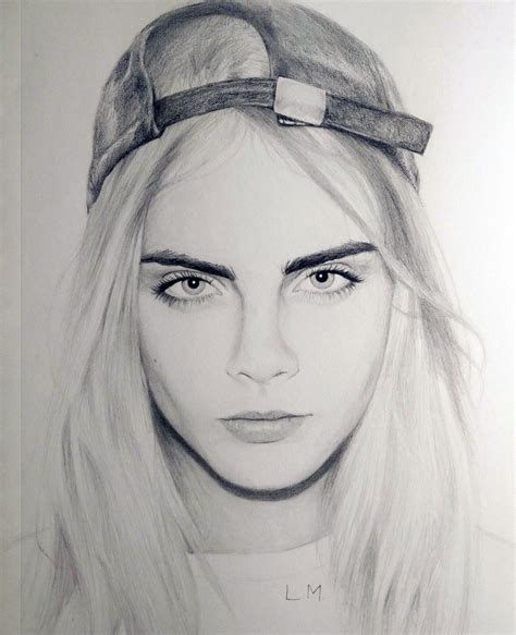 460 x 781 png 449 кб. Cara Delevingne, graphite pencils on paper, 9in x 12in. : Art