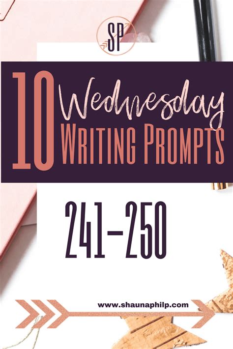 Wednesday Writing Prompts 241 250 Shauna Philp Author In 2020