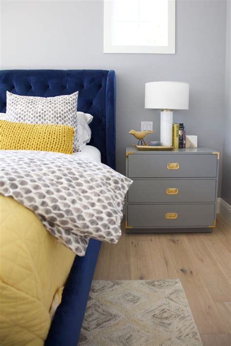 Blue Yellow Gray Bedroom Modern Bathroom