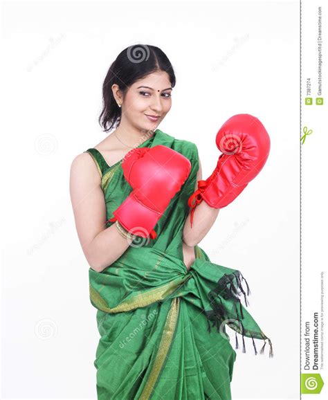 Woman With Boxing Gloves Stock Photo Image Of Complexion