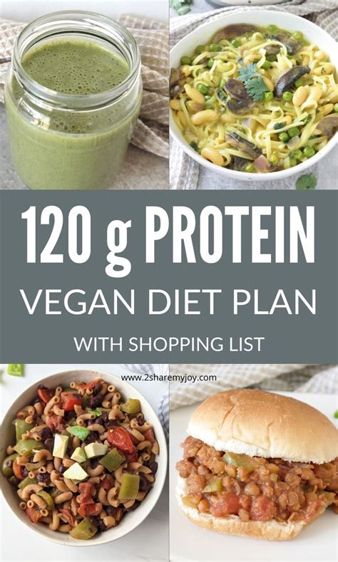 Vegan High Protein Meal Plan 120 G Plant Based Protein High Protein