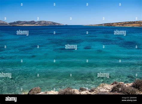 Greece Lesser Cyclades Island Koufonisia Rippled Aegean Sea