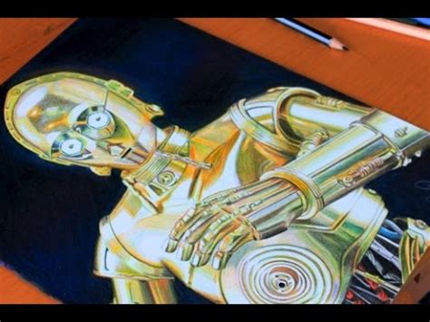 This drawing took a lot of time but it was worth it! Drawing: Star Wars C-3PO Prismacolor Pencils - YouTube