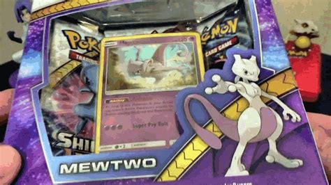 Shining Legends Mewtwo Pin Collection Pokemon Card Unboxing Youtube