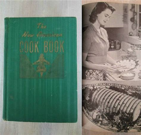 Vintage Green Hardcover Cookbook The New American Cook Book 1941 Home