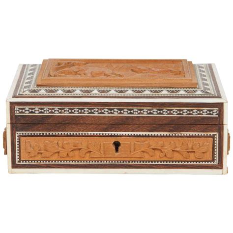 Vintage White Marble Box With Inlaid Top At 1stdibs