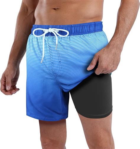 Dryfins Mens Swim Trunks No Chafe Board Shorts Quick Dry With Boxer