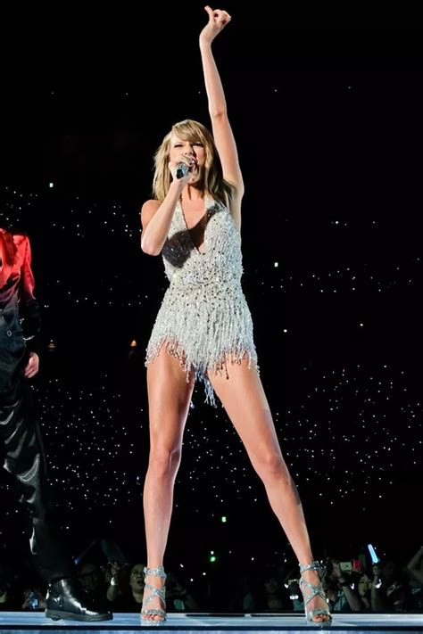 taylor swift sparkles in bodystockings leotards and playsuits as she kick starts 1989 tour with