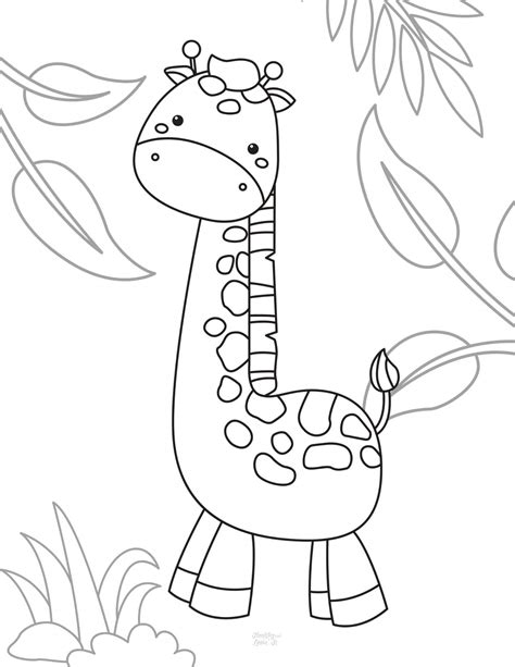 Cute Giraffe Coloring Pages Free Printables Healthy