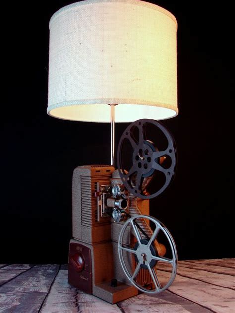 Lighting Table Lamp Upcycled Lamp Industrial Vintage Movie Projector Lamp Table Lamp