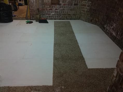 Basement Waterproofing Comfortable Warm Basement Carpet Tiled