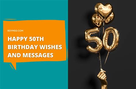 130 Happy 50th Birthday Wishes And Messages Bdymsg