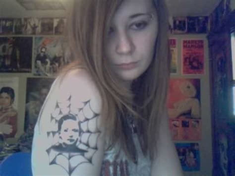 Gothic Spider Web Tattoo For Girls