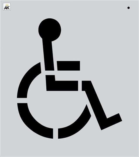 215 Inch Handicap Stencil
