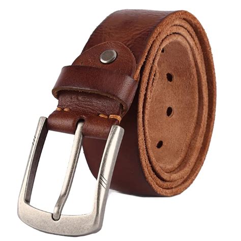 Luxury Design Leather Belt Men Genuine Leather Buckle Jean Strap For