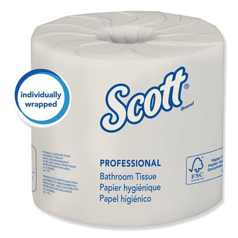scott essential professional bulk toilet paper for business 42108 individually wrapped