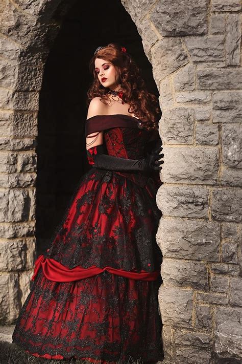 24 Black And Red Wedding Dress With Lace Information