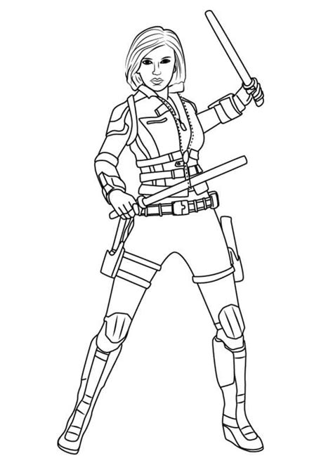 Black Widow Avengers Coloring Pages