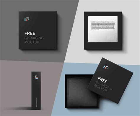 Printable Free Black Square Box Mockup Mockup Den