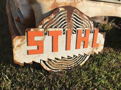 Antique Vintage Old Look Stihl Sign Blemish 1899240338