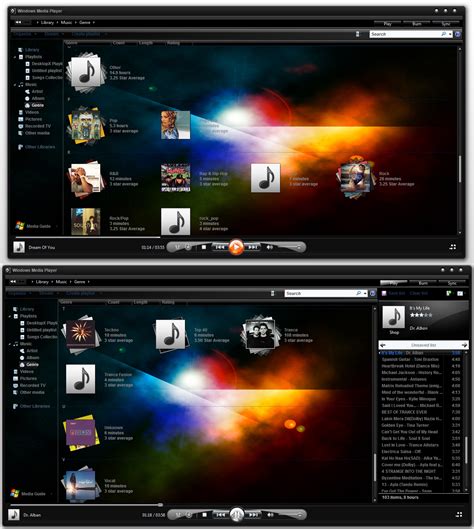 Windows Media Player Black Power Nebula Skin Windows Skin Packs