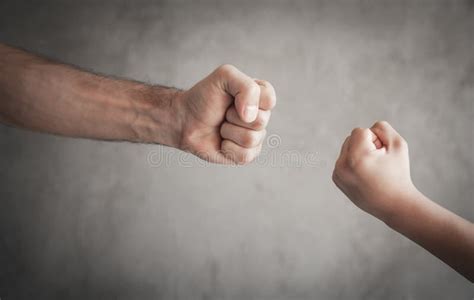 Caucasian Man With Fight Gesture Aggression Concept Stock Photo
