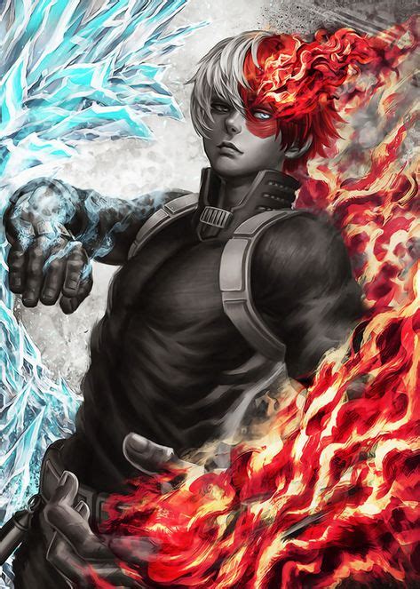 Todorok Half Ice Half Fire Anime And Manga Poster Print Metal Posters в
