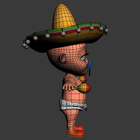 Mexican Baby Cartoon Rigged 3d Model Rigged Cgtrader