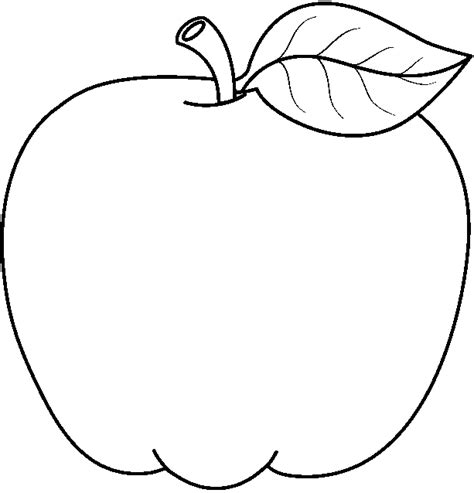 Best Black And White Apple Clip Art 14457