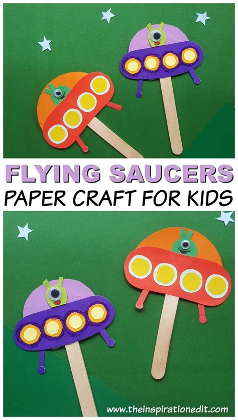 Spaceship Alien Craft For Kids Space Crafts For Kids Fun Crafts For
