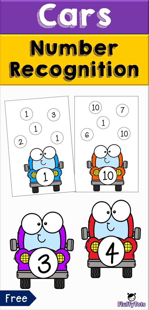 Bugs Number Recognition Free 1 10 Number Recognition Printables 4