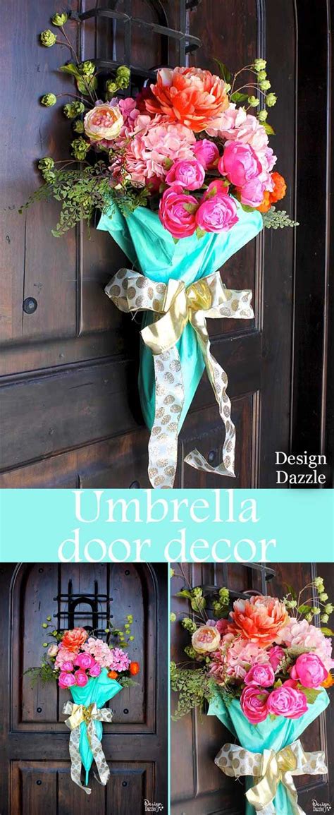 Umbrella Spring Door Decor Spring Door Funky Home Decor Paper Flowers Diy