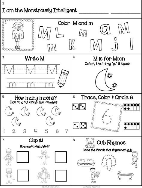 Kindergarten Worksheet Packet Free Yvonne Hazels Printable