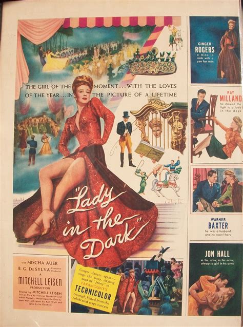 Lady In The Dark Movie Posters Vintage Ginger Rogers Movies Vintage Movies