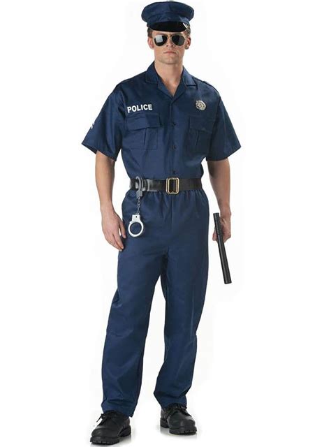 Police Constable Blue Cop Uniform Mens Police Officer Costume