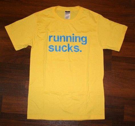 Running Sucks T Shirt Yellow Shirt By Dvffitness On Etsy
