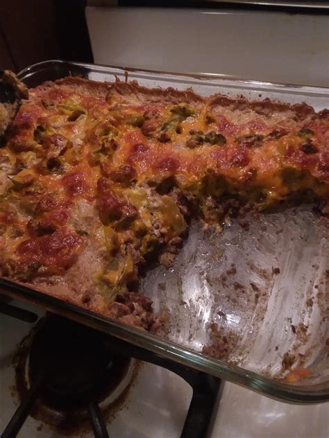 In a bowl place the almond milk and mayonnaise and mix to combine. Broccoli Hamburger Casserole Recipe - Allrecipes.com