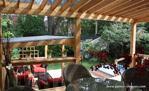 Deck Proulx Patios Et Clôtures Beaulieu Backyard Seating Area
