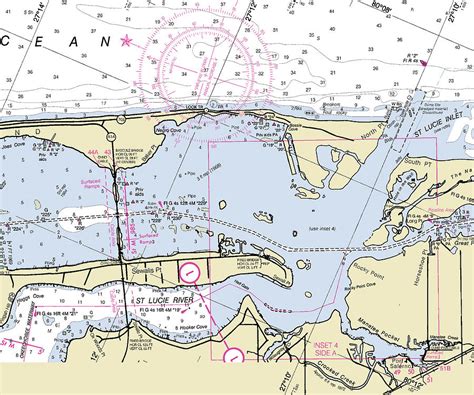 St Lucie Inlet Florida Nautical Chart Digital Art By Sea Koast Pixels