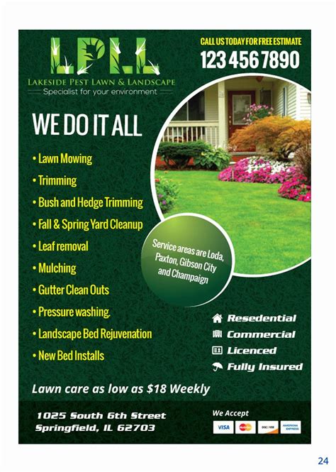 25 lawn care advertising flyers business template example