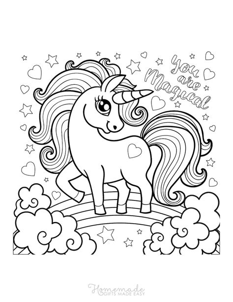 Magical Unicorn Coloring Pages For Kids Adults Artofit