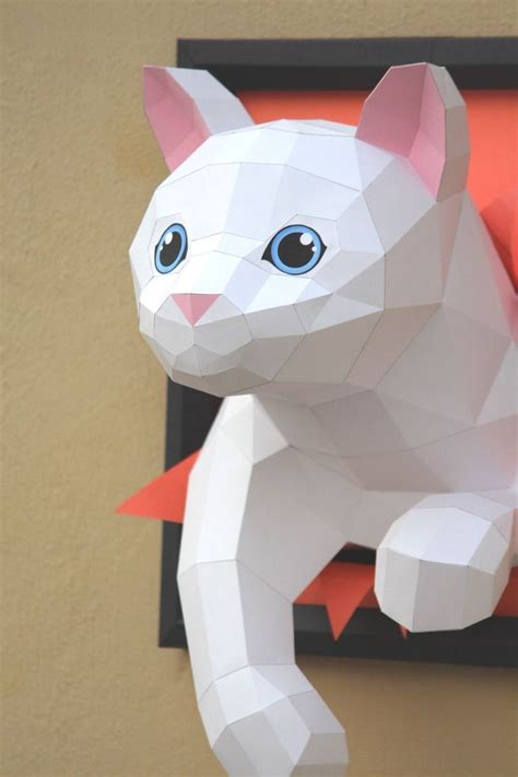 This Cat Papercraft Template Designed Specially For Cat And Animal