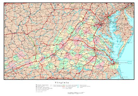 Laminated Map Large Detailed Administrative Map Of