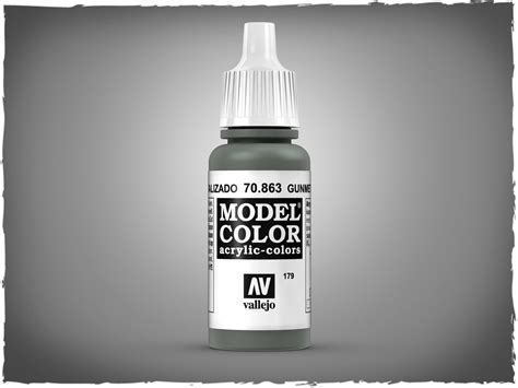 Vallejo Model Color Acrylic Paint 70863 Gunmetal Grey Deepcut Studio