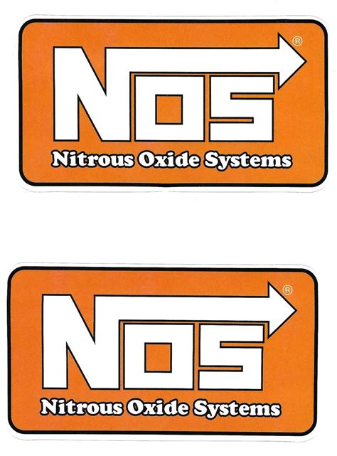 Nos Nitrous Oxide Racing Decals Stickers Set Of 2 Crashdaddy Racing