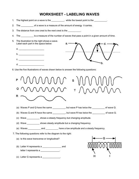 Difference between transverse and longitudinal waves in tabular form. Waves Worksheet Answer Key Physics | Briefencounters