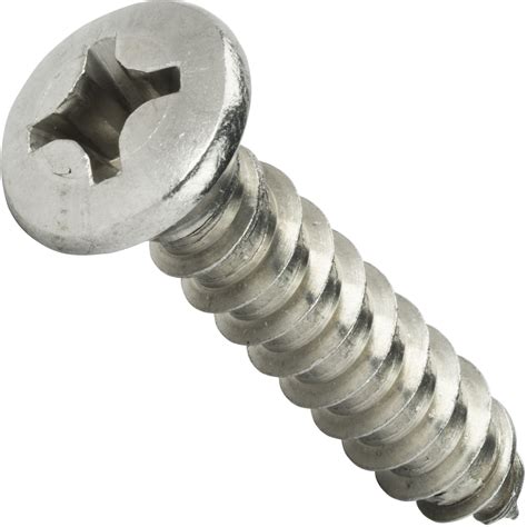8 Self Tapping Sheet Metal Screws Phillips Oval Head Stainless Steel